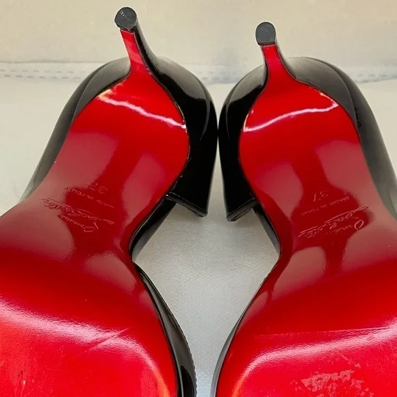 Christian Louboutin “Iriza” glossy patent black Lthr pumps EU37 100mm stiletto. - Picture 12 of 13